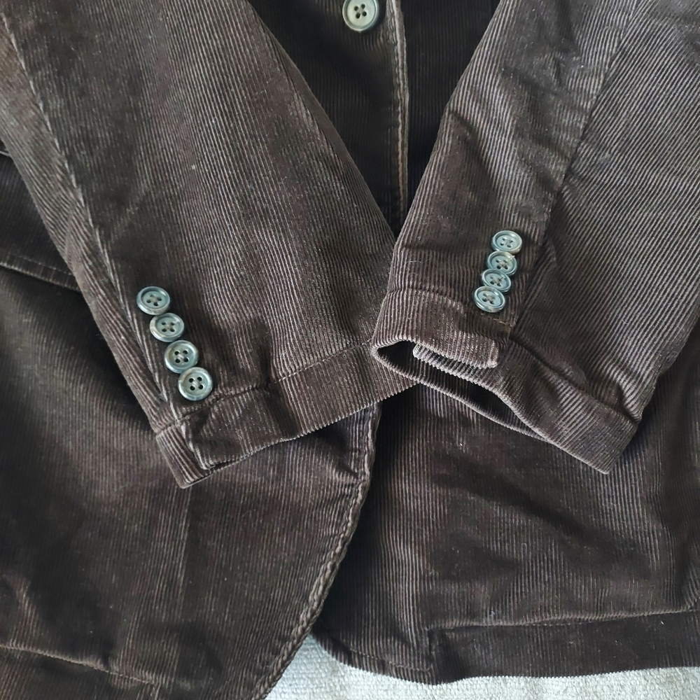 J.crew Men's Chocolate Brown Corduroy Blazer Jacket Sz-M - Picture 11 of 12